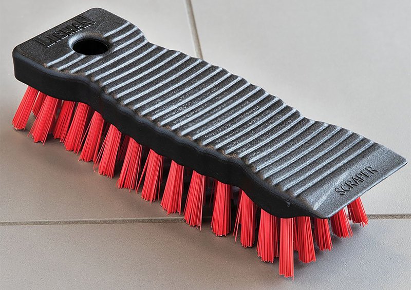 Libman 510 Scrub Brush, 1-1/4 in L Trim, PET, Red, 7 in W Brush, 7-1/2 in OAL