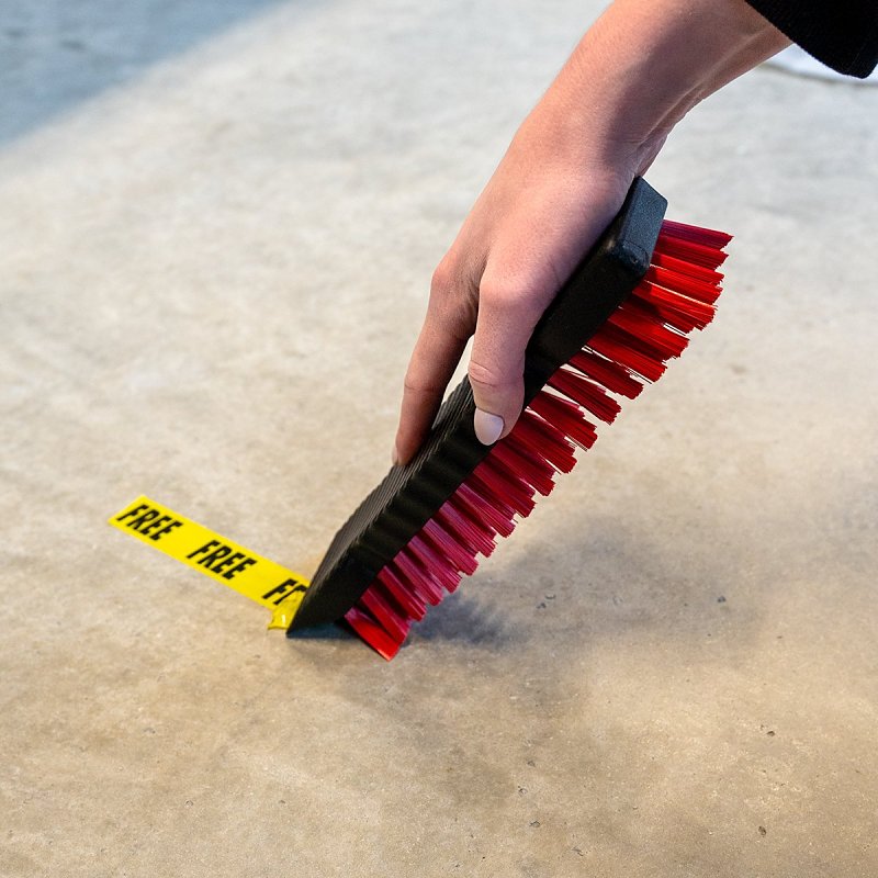 Libman 513 Heavy-Duty Scrub Brush, 1-1/8 in L Trim, PET, Red, 9 in W Brush, 9-1/2 in OAL