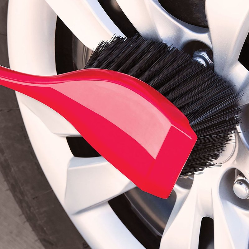 Libman 522 Long Handle Utility Brush, 2 in L Trim, PET, 5 in W Brush, 19 in OAL, Red