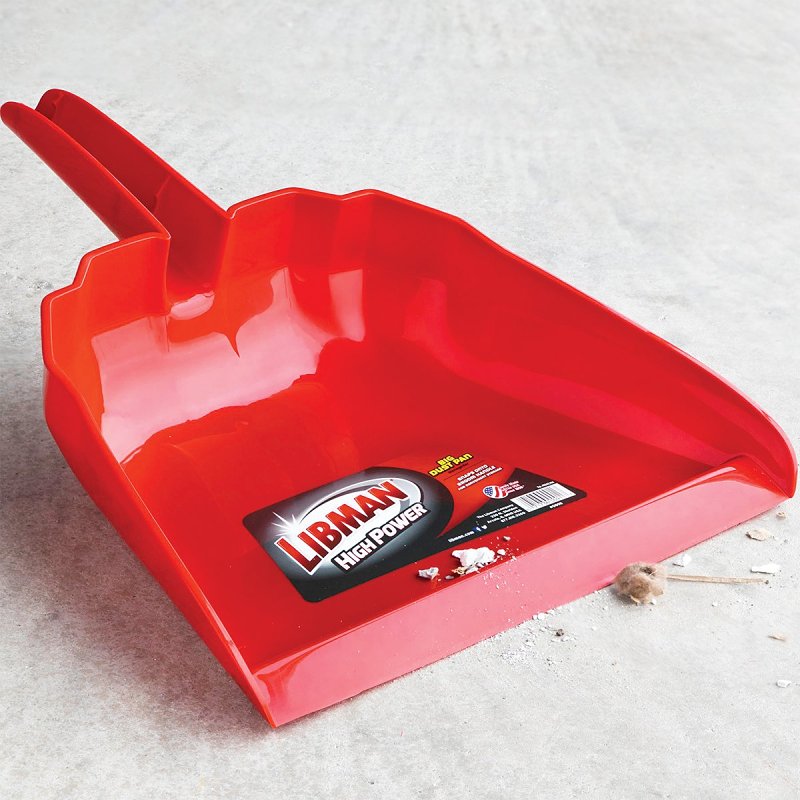 Libman 911 Big Dustpan, 16 in L, 13-1/2 in W, Polypropylene, Red