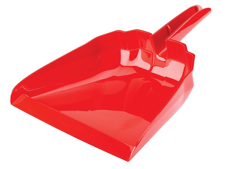 Libman 911 Big Dustpan, 16 in L, 13-1/2 in W, Polypropylene, Red