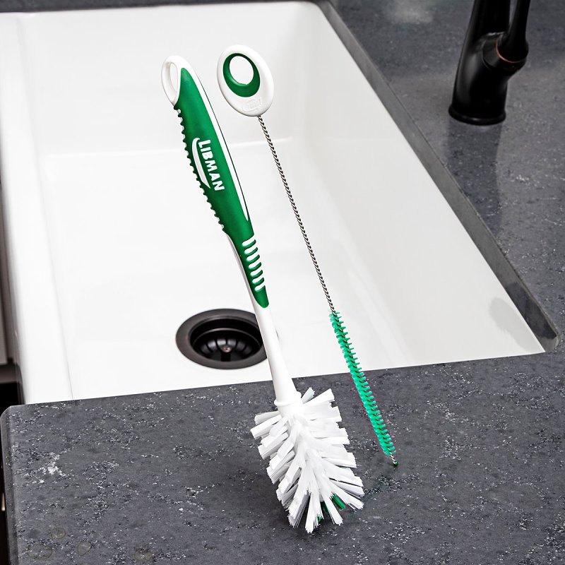 Libman 1371 Bottle and Straw Cleaning Kit, 12 in OAL, Wire Trim, Comfort Grip, Ergonomic Handle, Plastic/Rubber Handle