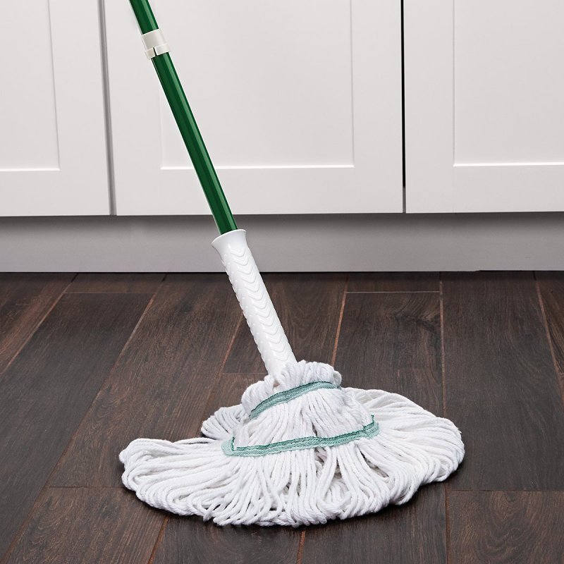 Libman Tornado Series 2030 Mop, 55-1/4 in L, Quick-Connect Mop Connection, Cotton/Synthetic Mop Head, Steel Handle