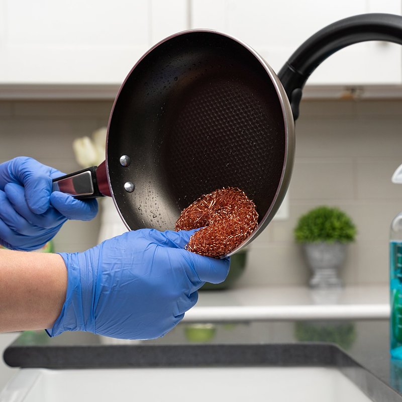 Libman 73 Scrubber, Copper Abrasive, 6.38 in L, 3-1/4 in W