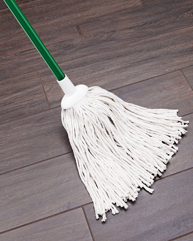 Libman 0088 Deck Mop, 47.63 in L, Cotton Mop Head, Steel Handle