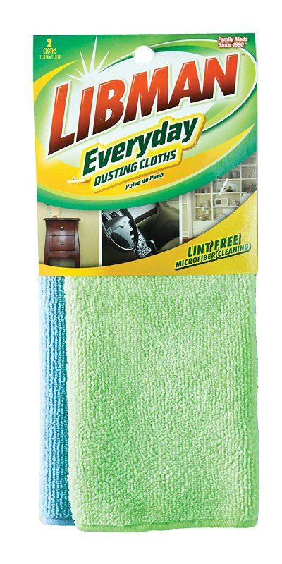 Libman 329 Dusting Cloth, 11.8 in L, 11.8 in W, 0.13 in Thick, Polyester/Polyamide