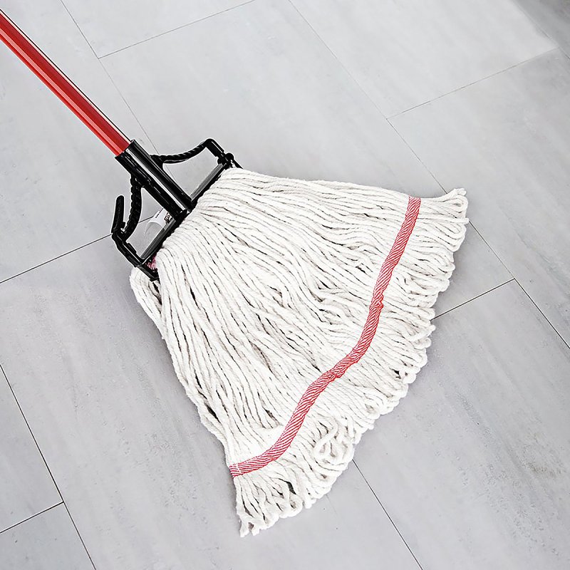 Libman 979 Wet Mop, 65-1/4 in L, Quick-Change Mop Connection, Cotton/Polyester Mop Head, Steel Handle