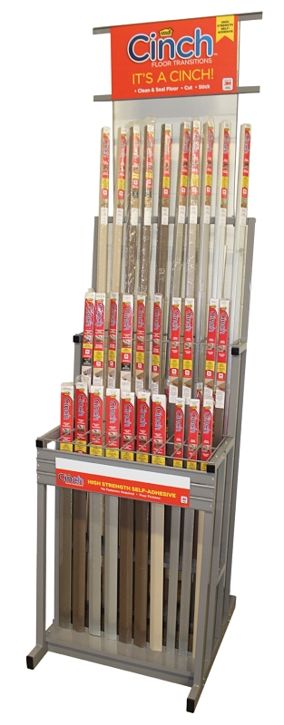 Loxcreen FADISP1824 Display Rack, Aluminum/Wood, 24 in W x 24 in D x 76 in H Dimensions