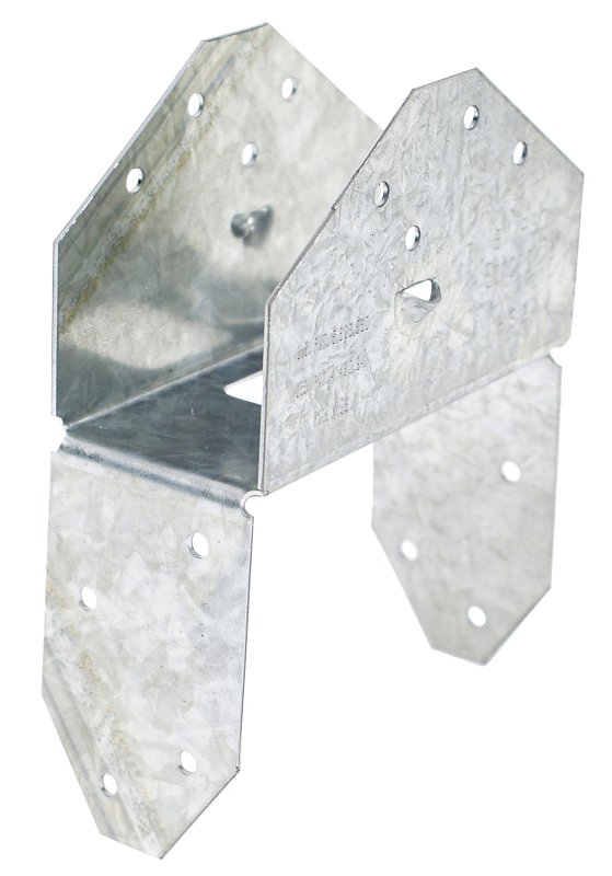Simpson Strong-Tie HS HS24 Hurricane Tie, 4-7/8 in L, 3-9/16 in W, Steel, Galvanized, Fastening Method: Nail, Screw