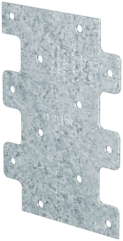 Simpson Strong-Tie LTP LTP4Z Lateral Tie Plate, 3 in W, 4-1/4 in H, Steel, ZMAX