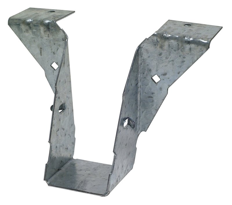 Simpson Strong-Tie PF PF24Z Post Frame Hanger, 5-3/8 in H, 1-1/2 in D, 1-9/16 in W, 2 x 4 in, Steel, ZMAX
