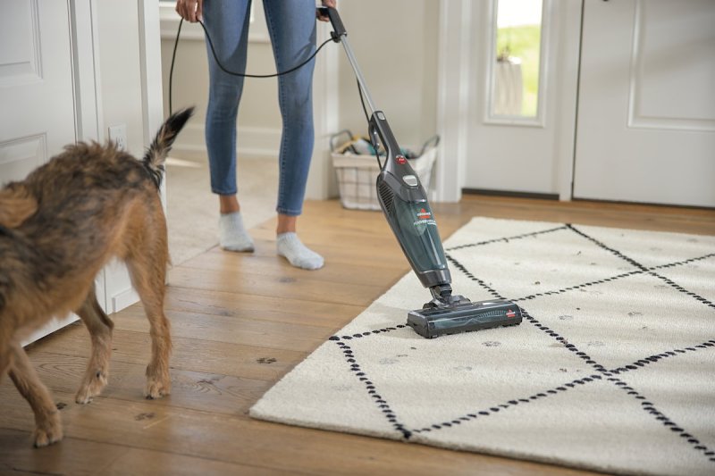 Bissell FeatherWeight 2773 Corded PowerBrush Stick Vacuum, Titanium with Sparkle Silver Accents