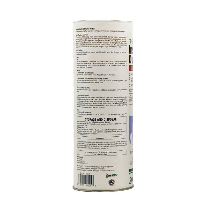 Neogen Insectrin Prozap 1499530 Insect Dust, Powder, Off-White, 2 lb, Can