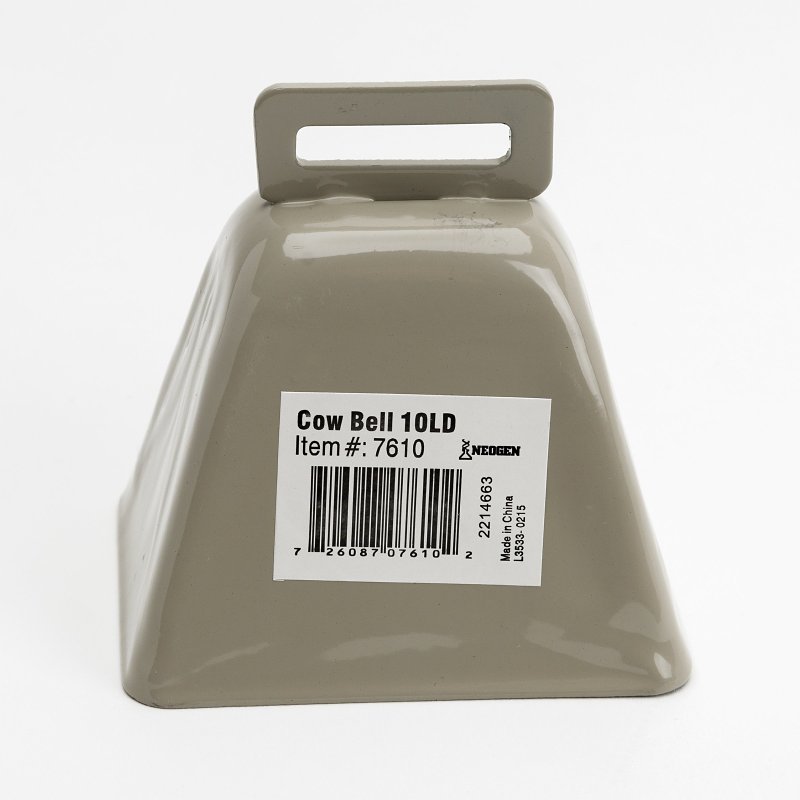 Ideal 7610 Cow Bell, 10LD Bell, Metal, Cream