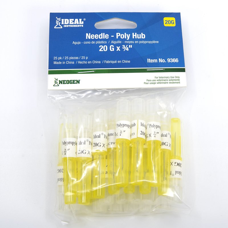 Neogen 9366 Needle, 20 ga, 3/4 in L