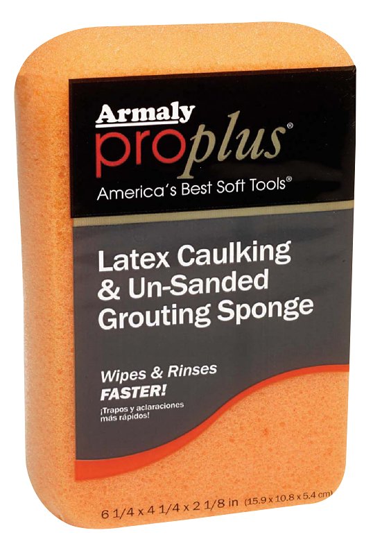 Armaly ProPlus 602-6 Grouting Sponge, 6-1/4 in L, 4-1/4 in W, 2-1/8 in Thick, Polyester