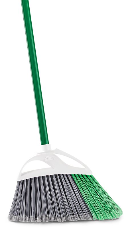 Libman PRECISION ANGLE Series 205 Broom, 13 in Sweep Face, 6 in L Trim, PET Bristle, 53 in L, Steel