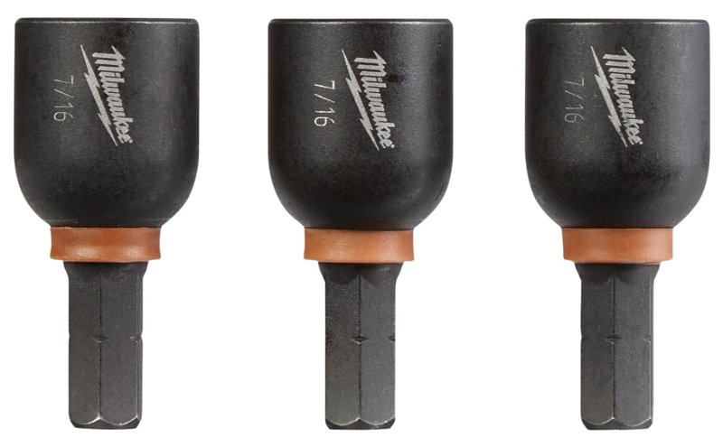 Milwaukee 49-66-4516 Nut Driver, 7/16 in Drive, 1-1/2 in OAL, Magnetic