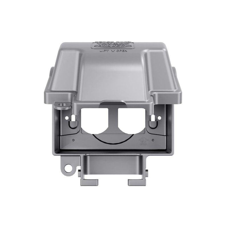 TayMac EXTRA DUTY Series MX3300 Electrical Box Cover, 3-1/2 in L, 5.12 in W, 1-Gang, Aluminum/Metal, Gray