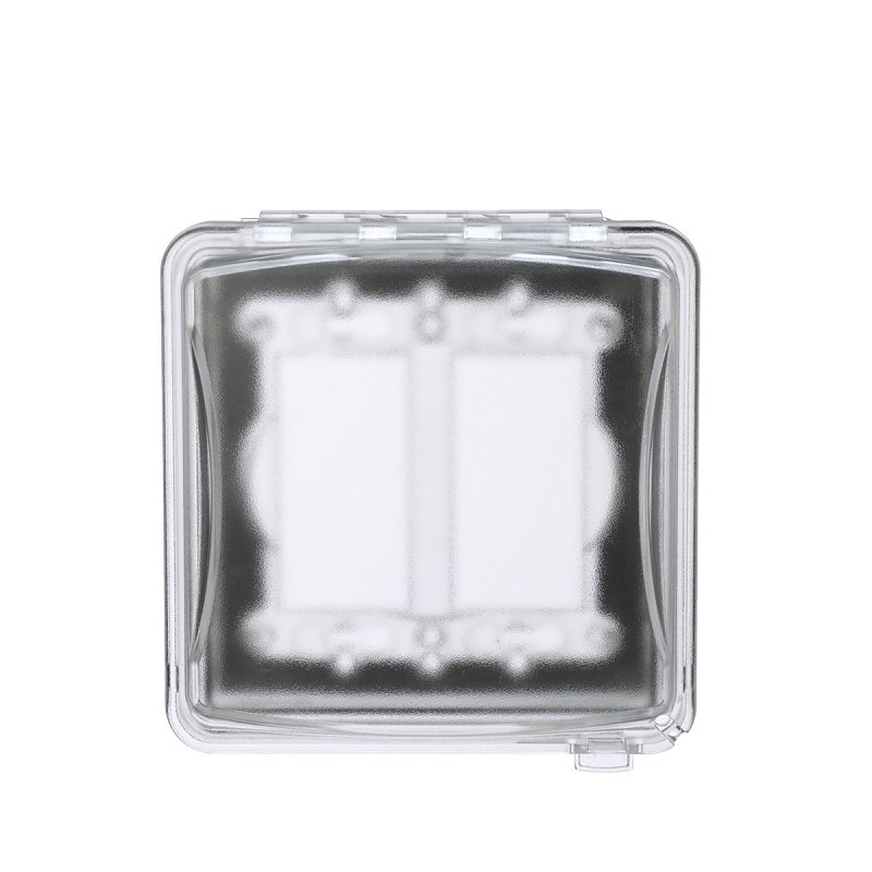 TayMac MM1410C Weatherproof Flip Cover, 5/8 in L, 4.08 in W, 2-Gang, Polycarbonate, Clear