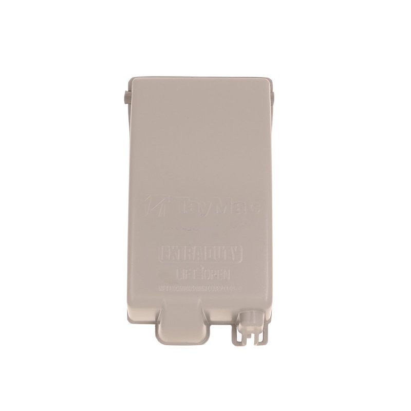 TayMac EXTRA DUTY Series MKG4280SS Receptacle Cover Kit, 6-1/4 in L, 2.15 in W, 1-Gang, Aluminum, Gray, Powder-Coated