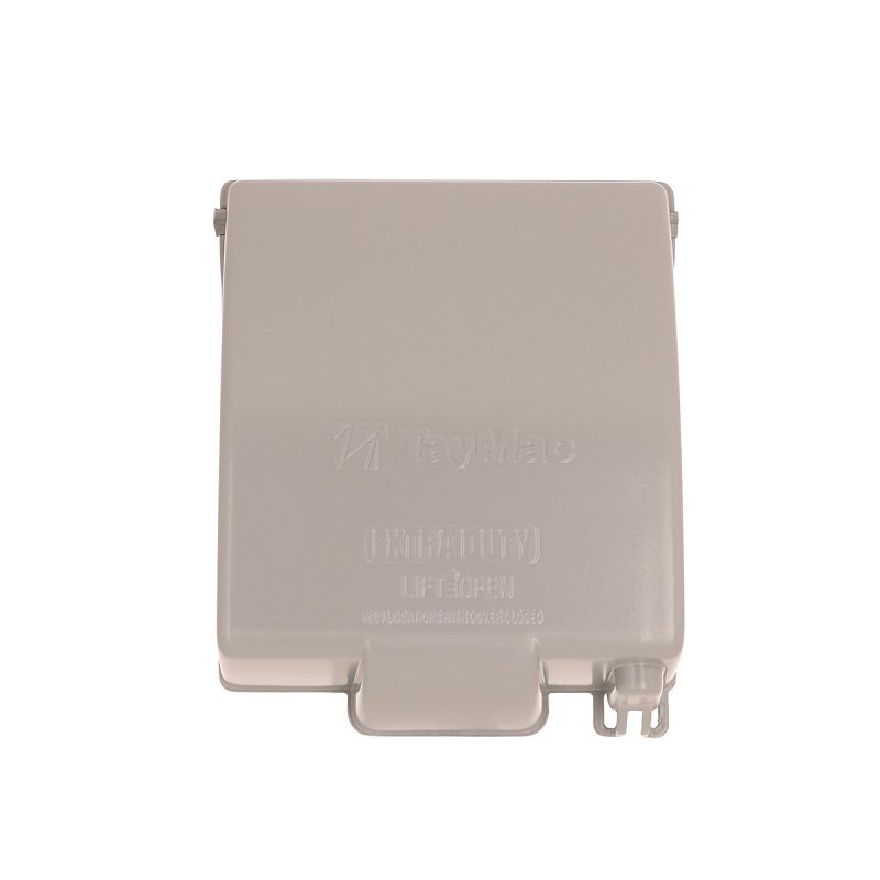TayMac EXTRA DUTY Series MX7280S Weatherproof In-Use Cover, 3-1/2 in L, 5.39 in W, Aluminum, Gray, Powder-Coated