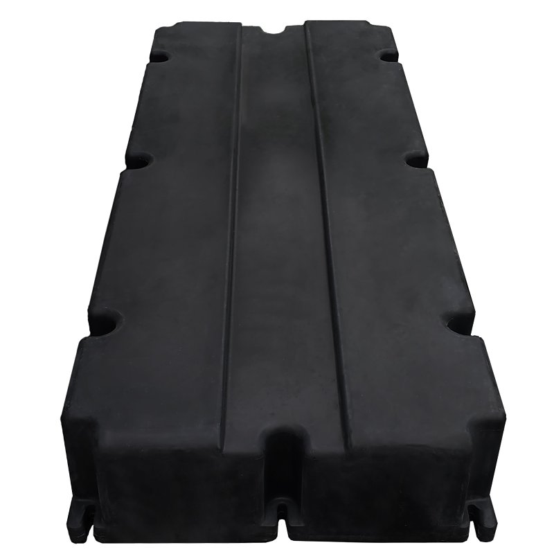 Multinautic 14008 Dock Float, 60 in L, 24 in W, 8 in H, Polyethylene, Black