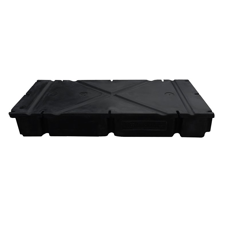 Multinautic 14008 Dock Float, 60 in L, 24 in W, 8 in H, Polyethylene, Black