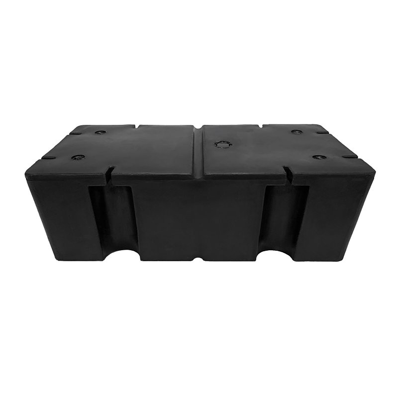 Multinautic 14121 Dock Float, 48 in L, 48 in W, 24 in H, Polyethylene, Black