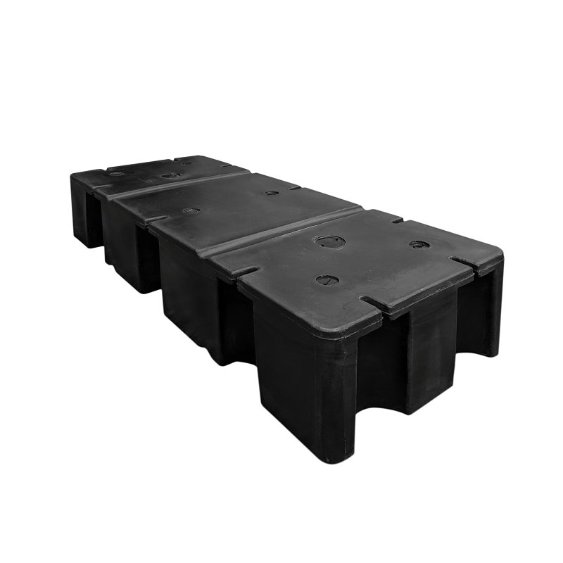 Multinautic 14122 Dock Float, 24 in L, 60 in W, 16 in H, Polyethylene, Black
