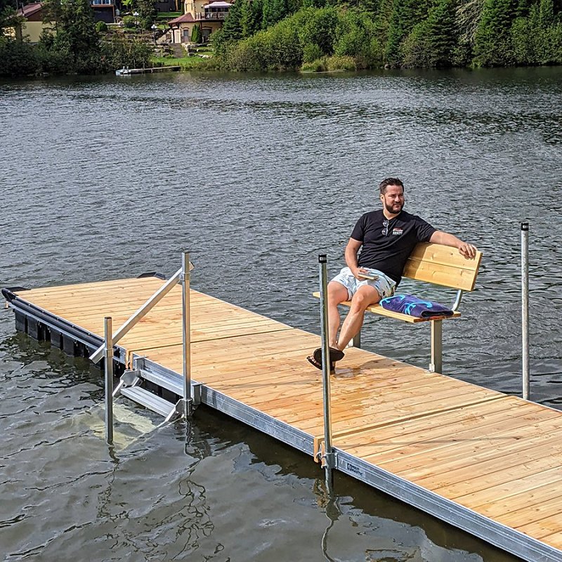 Multinautic 22047 Dock Bench, Aluminum, For: Docks