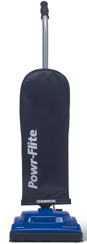 Powr-Flite PV030-W12-U Solar Upright Vacuum, 115 cfm Air, 79 dBA, HEPA Filter, 120 V, 35 ft L Cord