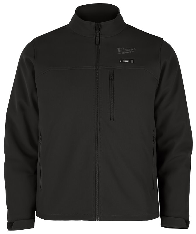 Milwaukee M100B-21L Heated Jacket Kit, L, Mens, Fits to Chest Size: 42 to 44 in, Brushed Tricot/Polyester, Black