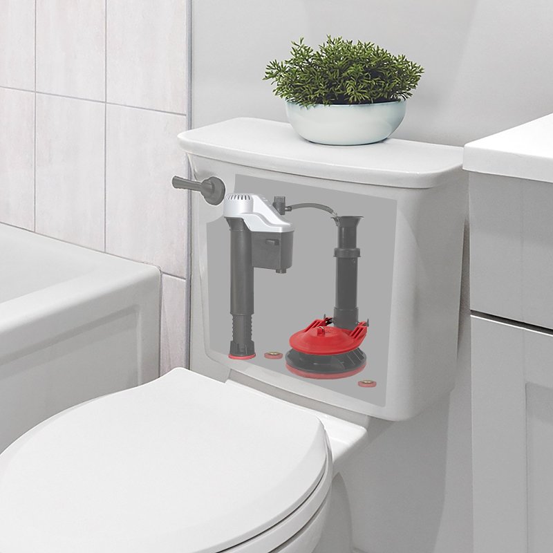 Korky 3070BP Universal Toilet Tank Flapper, Rubber, Red