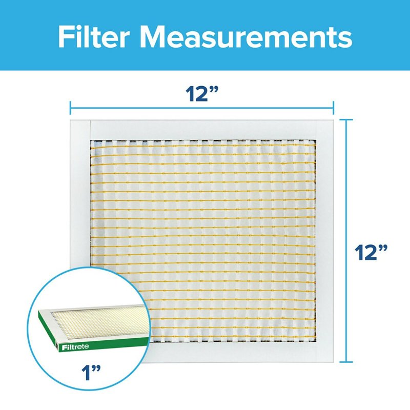Filtrete 710-4 Air Filter, 12 in L, 12 in W, 8 MERV, 700 MPR