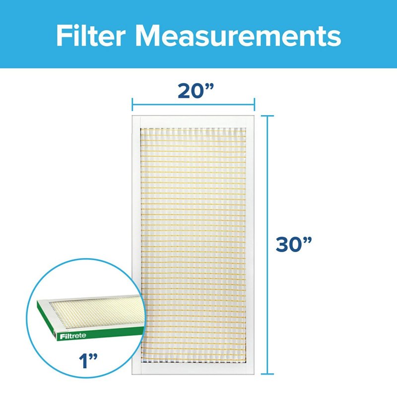 Filtrete 722-4 Air Filter, 30 in L, 20 in W, 8 MERV, 700 MPR