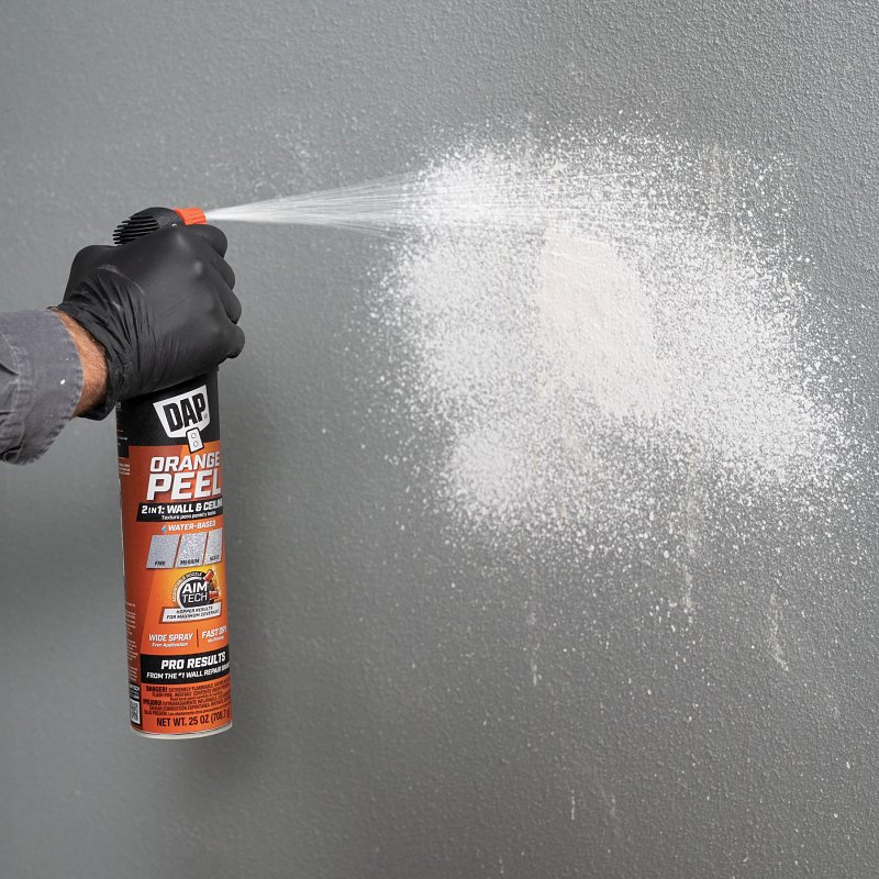 DAP 7079850005 2-in-1 Wall and Ceiling Spray, White, 25 oz, Can