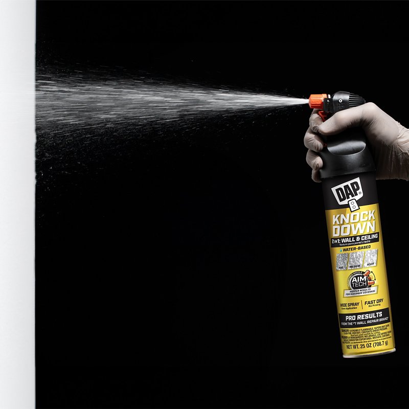 DAP 7079850010 2-in-1 Wall and Ceiling Spray, White, 25 oz, Can