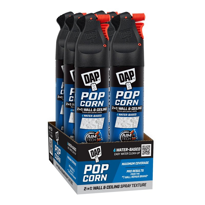 DAP 7079850025 2-in-1 Wall and Ceiling Spray, White, 20 oz, Can