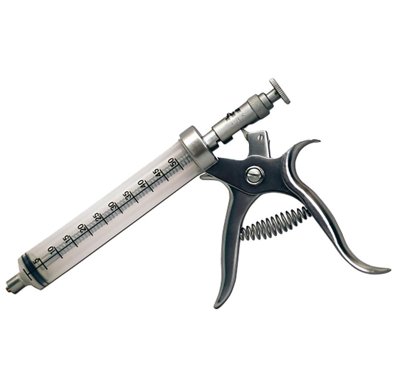 Neogen Pro-Shot II 1009 Syringe, 50 cc, Aluminum/Plastic