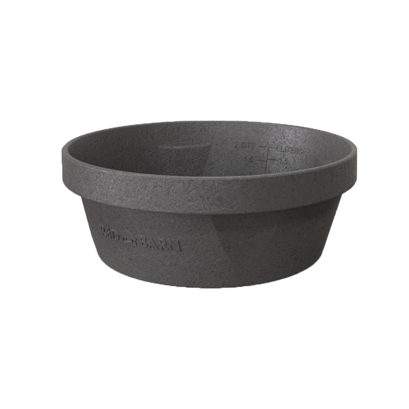 Red Barn 5600105 Flexible Feed Pan, 0.5 gal, Rubber, Black