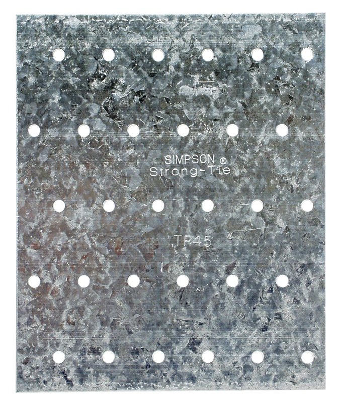 Simpson Strong-Tie TP TP45 Tie Plate, 5 in L, 4-1/8 in W, 0.035 in Thick, Steel, Galvanized