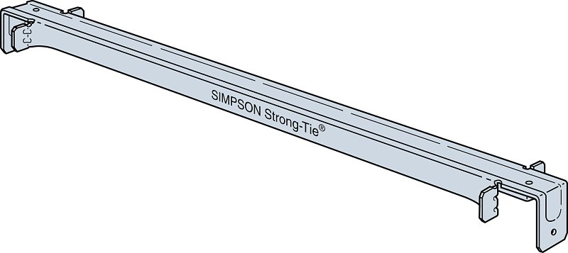 Simpson Strong-Tie TSBR TSBR2-24 Truss Spacer Restraint, 22 ga Gauge, Steel, Galvanized/Zinc