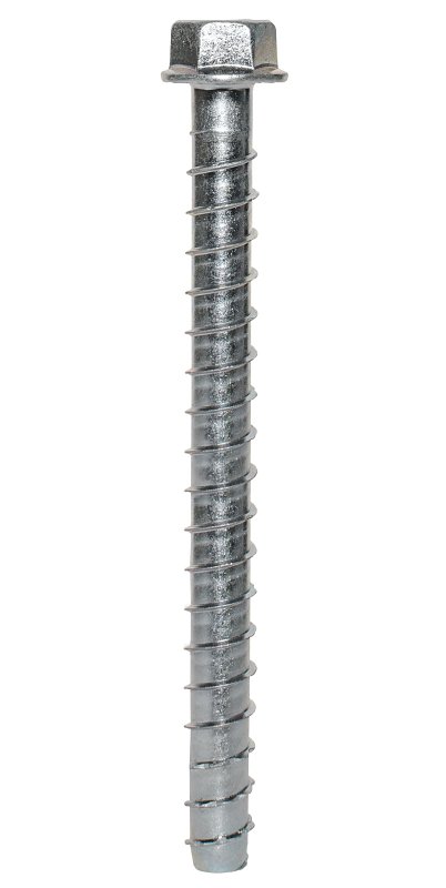 Simpson Strong-Tie Titen HD THDB62800HF1 Screw, 5/8 in Thread, 8 in L, Washer Head, Hex Drive, Carbon Steel, Zinc
