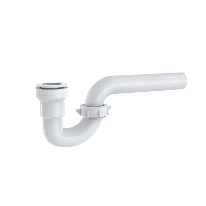 Insta-Plumb 200IPK P-Trap, 1-1/4 in, Push-to-Connect, Plastic, White