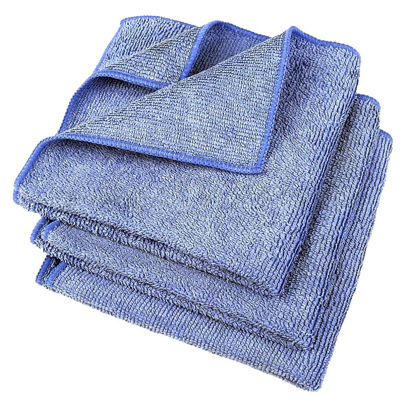 Buffalo 64000 Cleaning Cloth, 12 in L, 12 in W, Polyester/Polyamide, Blue