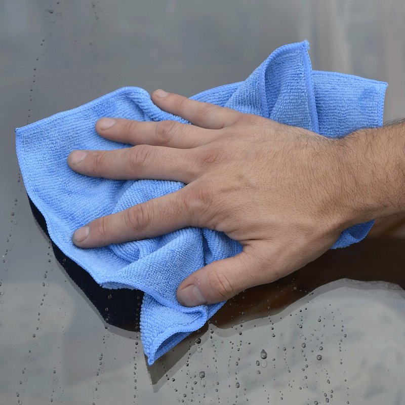 Buffalo 64000 Cleaning Cloth, 12 in L, 12 in W, Polyester/Polyamide, Blue