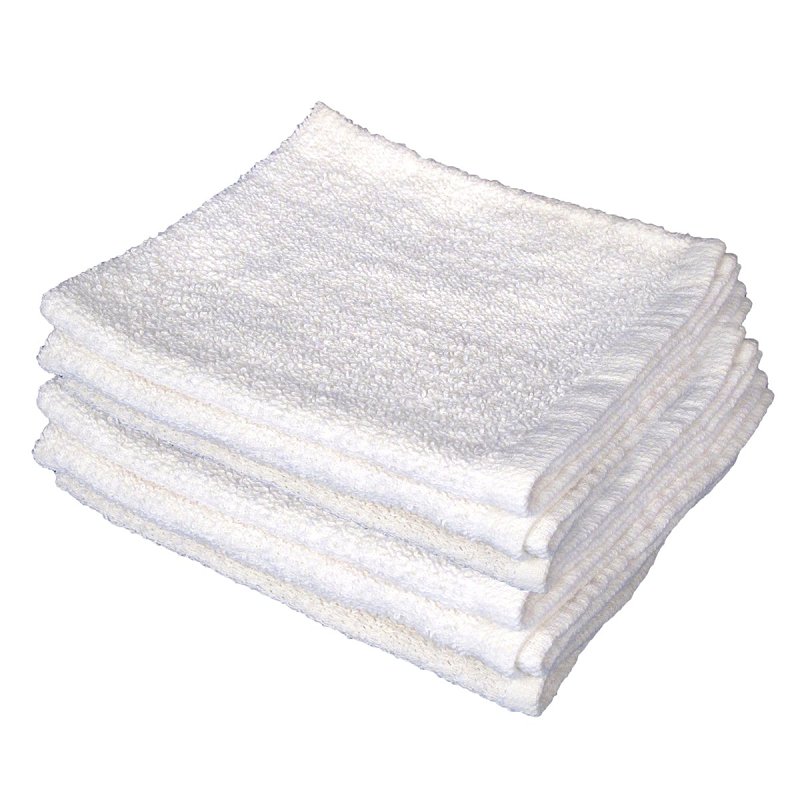 Buffalo 60221 Terry Towel, White, 24, 17 in L, 14 in W, Cotton