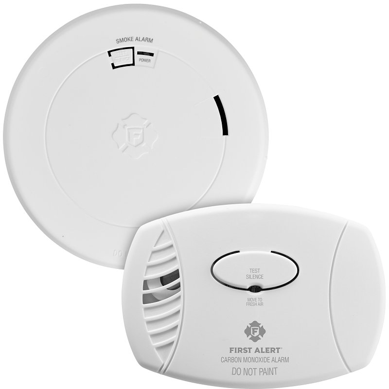 First Alert 1046743 Smoke and Carbon Monoxide Alarm, Electrochemical, Photoelectric Sensor, White