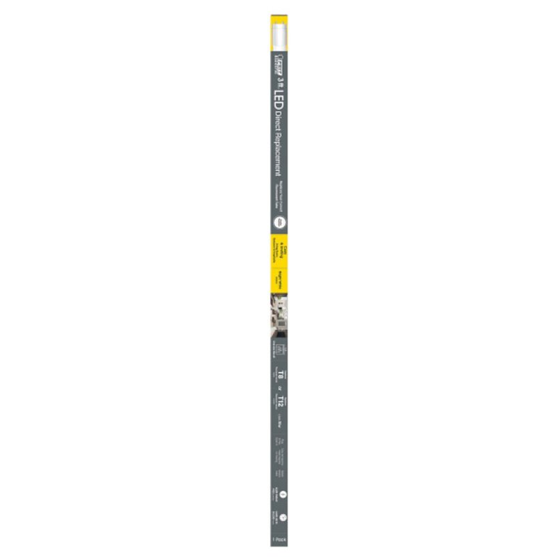Feit Electric T36/830/LEDG2 Plug and Play LED Light Bulb, Linear, 1400 Lumens, 12 W, T8 Lamp, 116 W Equivalent, Frosted